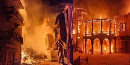 بالبلدي: قدّرت الخسائر بـ 1,5 مليون دولار.. حريق يلتهم ديكورات المسلسل السوري "النويلاتي"