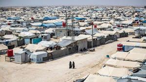 تحتجز القوات الكردية حوالي 60 ألف شخص في مخيم الهول في شمال شرقي سوريا