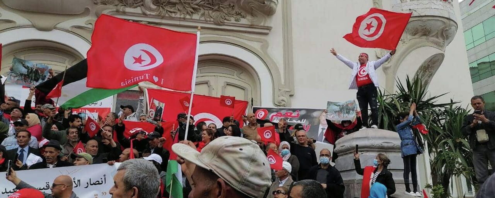 حراك داعم للرئيس التونسي قيس سعيد الأحد 8 مايو - سبوتنيك عربي, 1920, 04.06.2022
