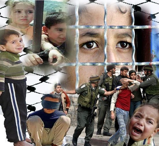 الأطفال يتعرضون للاعتقال في سجون اسرائيل