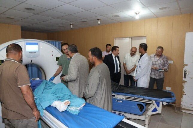 محافظ المنوفية يطمئن على الحالة الصحية لمصابي حادث الإقليمي ويشهد إجراء الأشعة المقطعية لحالة آيات محافظ المنوفية يطمئن على الحالة الصحية لمصابي حادث الإقليمي ويشهد إجراء الأشعة المقطعية لحالة آيات
