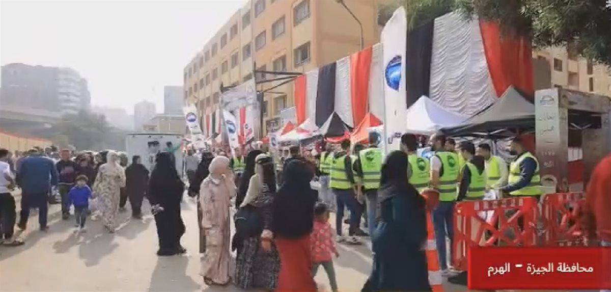 لجان الهرم تستقبل الناخبين في الساعات الأولى للعملية الانتخابية
