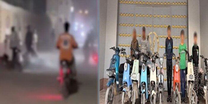 القبض على 3 صبية بتهمة أداء حركات استعراضية باستخدام دراجات كهربائية ببني سويف| فيديو القبض على 3 صبية بتهمة أداء حركات استعراضية باستخدام دراجات كهربائية ببني سويف| فيديو