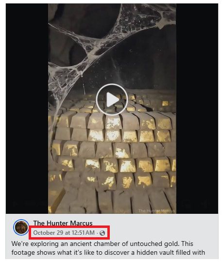 الفيديو وقت نشره في صفحة The Hunter Marcus عبر فيسبوك - 29 أكتوبر/تشرين الأول 2025