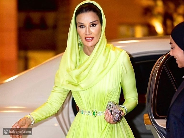 إطلالة الشيخة موزة الثانية في عرس ولي العهد الأردني