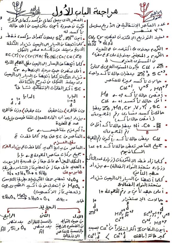 مراجعة كيمياء1