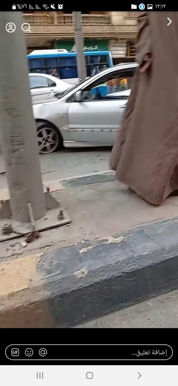 انقسام سيارة ملاكي نصفين بحادث في شارع ترسا بالعمرانية (1)