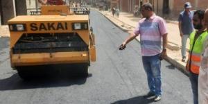 بالبلدي: محافظ المنوفية يتابع تنفيذ أعمال رصف طريق أشمون - سنتريس