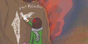 بالبلدي: هدير تدعم القضية الفلسطينية بالكاريكاتير.. بدأت من 13 سنة وتشارك بمعارض دولية