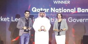 بالبلدي : QNB يحصل على جائزة الريادة في رقمنة المدفوعات الحكومية