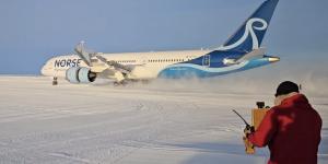 بالبلدي: لأول مرة.. طائرة من طراز بوينغ "دريملاينر" تهبط على مدرج جليدي بالقارة القطبية الجنوبية
