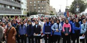 محافظ القليوبية يشهد ماراثون المشي احتفالا باليوم العالمي للمرأة