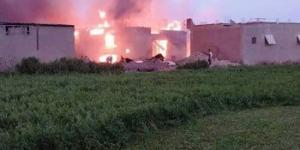 بالبلدي: حريق هائل يلتهم ورشة دهانات فى دمياط