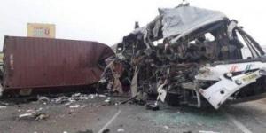 بالبلدي: مصرع شخص وإصابة 14 آخرين فى حادث انقلاب سيارة بكفر الشيخ