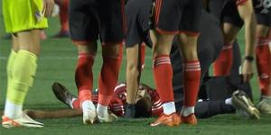 بالبلدي : فيديو | سقوط محمود كهربا في نهاية مباراة الأهلي والزمالك