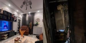 بالبلدي : لإقامتها دعوى خلع.. زوج يشعل النيران في شقة زوجته بالمقطم| فيديو