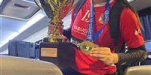 بالبلدي : سهيلة وفيق لاعبة الكرة الطائرة بالأهلي تحصل على جائزة أفضل لاعبة محترفة بحفل الجامعة الأمريكية