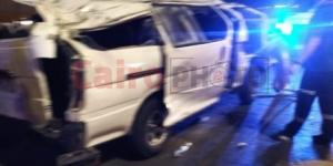 بالبلدي : إصابة 14 شخصا في تصادم ميكروباص بـ 3 سيارات ملاكي بالقاهرة| صور