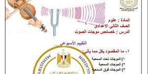 بالبلدي: تقييمات الأسبوع السادس العلوم لـ الصف الثاني الإعدادي