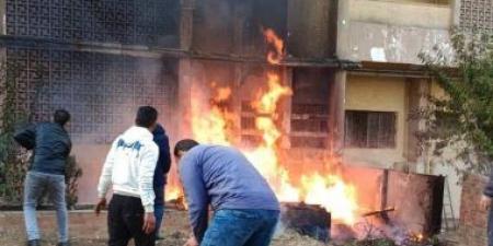 بالبلدي: إخماد حريق مخلفات داخل مدينة طلاب جامعة الأزهر فى مدينة نصر.. صور