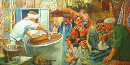 بالبلدي: رمضان والتشكيليين.. "كنافة رمضان وفرحة الأطفال" فى لوحة محسن أبو العزم