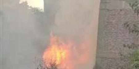 بالبلدي : نشوب حريق داخل قطعة أرض في أسيوط