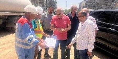 محافظ الجيزة يتفقد أعمال التطوير بمحيط محطة مترو الانفاق بجامعة الدول العربية