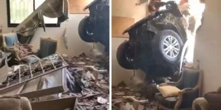 بالبلدي: أغرب حادث.. امرأة سعودية تقتحم منزلاً بسيارتها(فيديو) بالبلدي | BeLBaLaDy