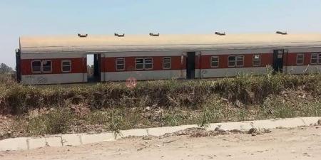 بالبلدي : خروج 3 عربات من قطار بنها بالغربية عن القضبان