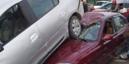 بالبلدي : مصرع شخص وإصابة 7 آخرين في تصادم عدة سيارات بطريق الإسكندرية الصحراوي