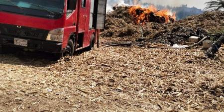 بالبلدي : النار أكلت القصب.. نشوب حريق في عصارة بقنا