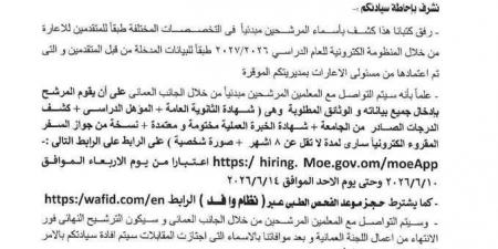 بالبلدي : للمعلمين..
      فتح
      باب
      تسجيل
      البيانات
      للمرشحين
      للإعارة
      إلى
      سلطنة
      عمان