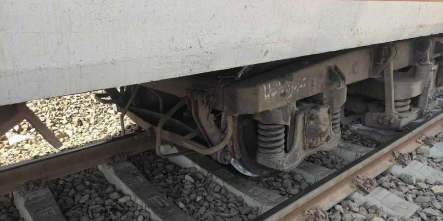 بالبلدي: خروج قطار عن القبطان في محطة بلقاس بالدقهلية