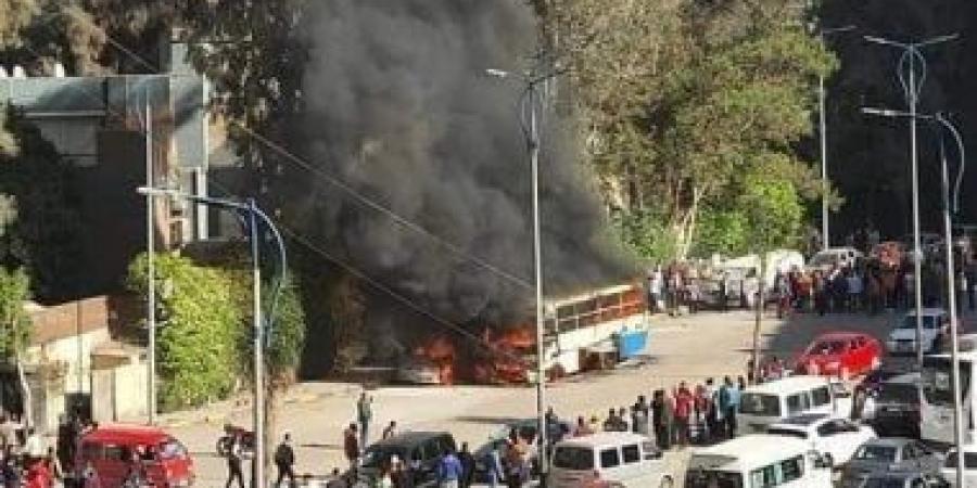 بالبلدي: السيطرة على حريق أتوبيس فى المريوطية