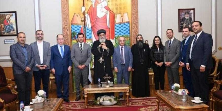 بالبلدي : البابا تواضروس الثاني يستقبل وزير الشباب ونظيره اللبناني بالمقر البابوي بالعباسية