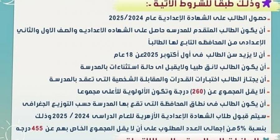 بالبلدي : فتح
      باب
      التقديم
      للالتحاق
      بالمدرسة
      الثانوية
      الفنية
      لمياه
      الشرب
      والصرف
      الصحى
      بالمنوفية
      2025