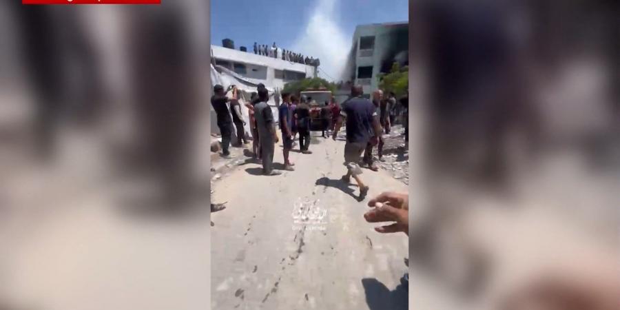 بالبلدي: مشاهد قاسية بعد غارة إسرائيلية على مدرسة في شمال غزة