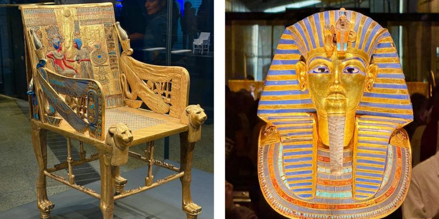 belbalady هكذا تبدو كنوز توت عنخ آمون مجتمعة داخل المتحف المصري الكبير