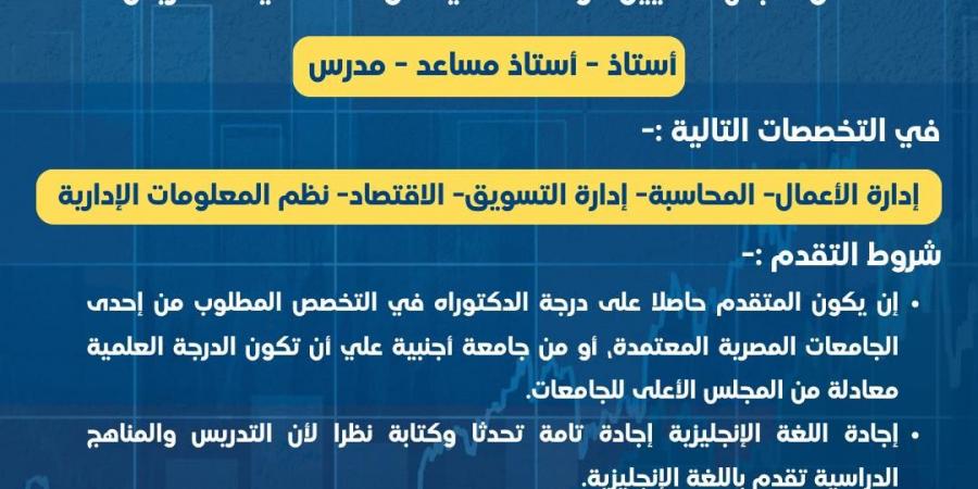 بالبلدي: جامعة
      بدر
      تعلن
      حاجتها
      إلى
      أعضاء
      هيئة
      التدريس..
      وظيفة
      جامعة