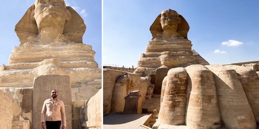 belbalady مصري يوثق زاوية نادرة لتمثال أبو الهول لا يراها معظم زوار الجيزة